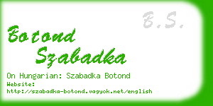 botond szabadka business card